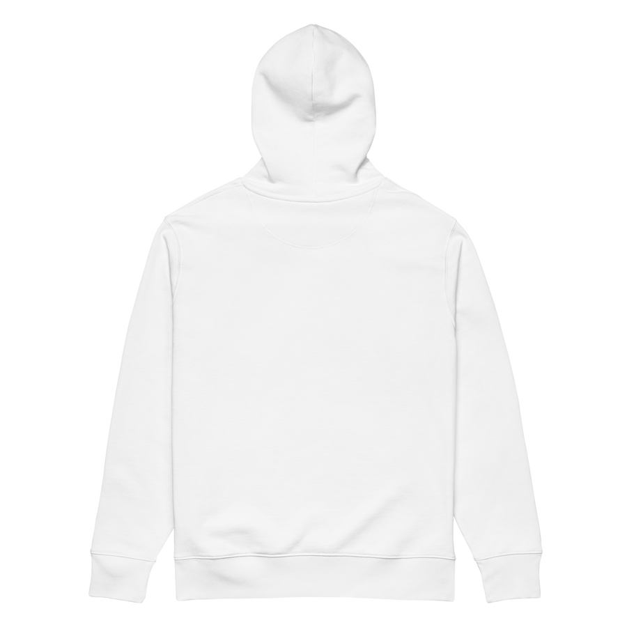 White SaladPower hoodie, back view